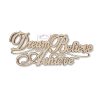3D Words Plaque Dream Believe Achieve by Lakeland Studios