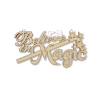 3D Words Plaque 'Believe In Magic' home decor
