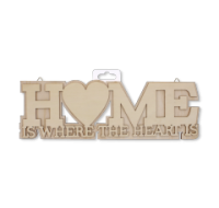 12in DIY 3D Plaque 'Home Where Heart Is'
