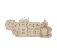12 inch DIY 3D plaque with hook, coffee bar design