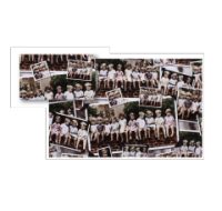 Vintage baby group sitting gift wrap paper