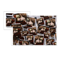 Gift wrap paper with two adorable kids pictures print