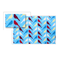 Gift Wrap Paper Blue Printed Birds