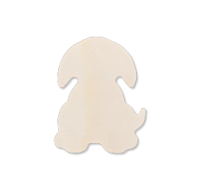 8cm DIY Wood Shape Dog for crafting