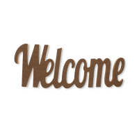 MDF Welcome Word Standing Decor Sign