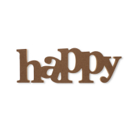 12-inch Standing MDF Happy Word Decor