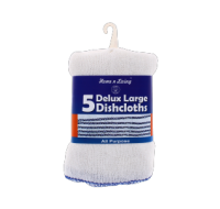 Delux Large Dishcloth 5 Pack for commercial cleaning