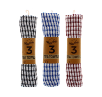 Tea Towels 3 Pack Assorted Colour