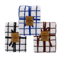 Soft Cotton Tea Towels 3 Pack Assorted
