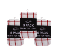Kitchen Terry Tea Towels 5 Pack