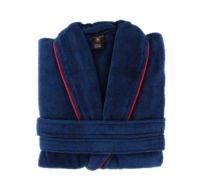 Navy Velour Signature Bathrobe in XL size