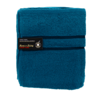 Teal satin hand towel wholesale