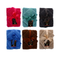 Satin Towel Set 6pc Assorted