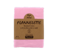 Pink flannelette pillow cases, 100% brushed cotton, pair