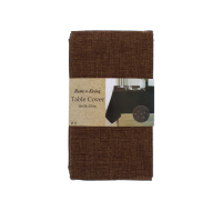 BROWN TABLE COVER 178 X 230 CM DURABLE & EASY-CARE 
