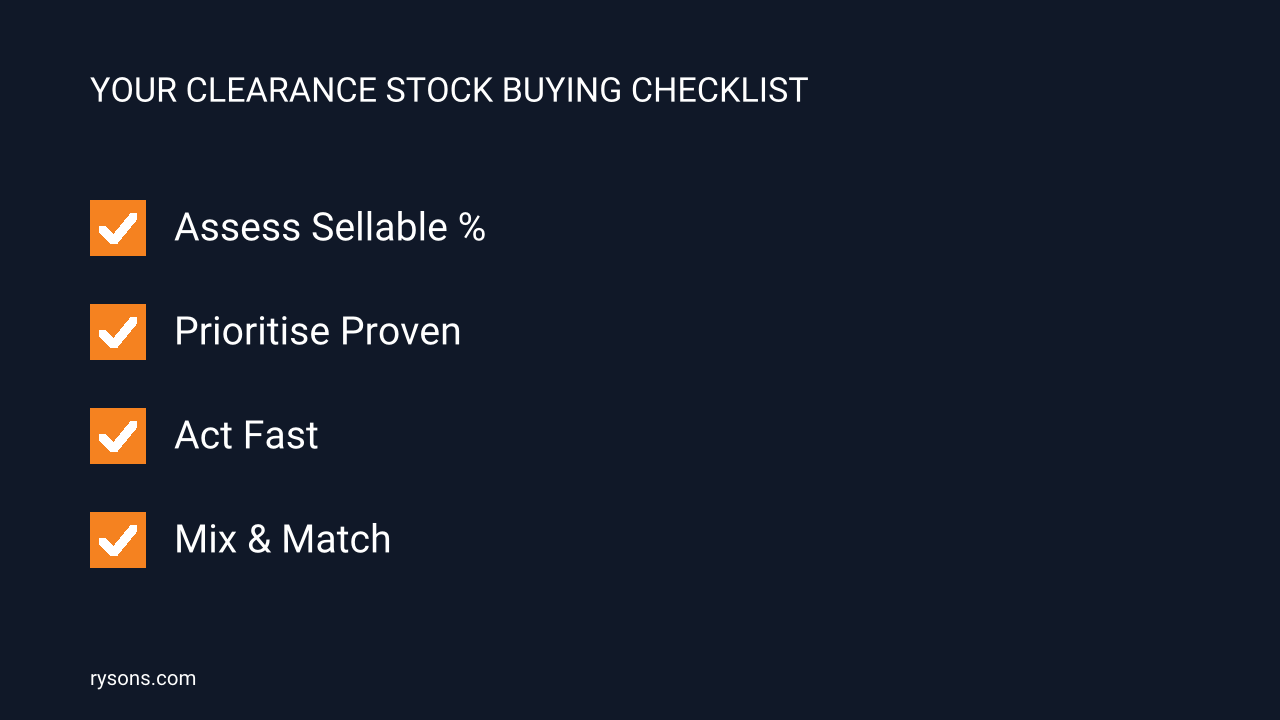Clearance Stock: No Minimum Order, Real Profit