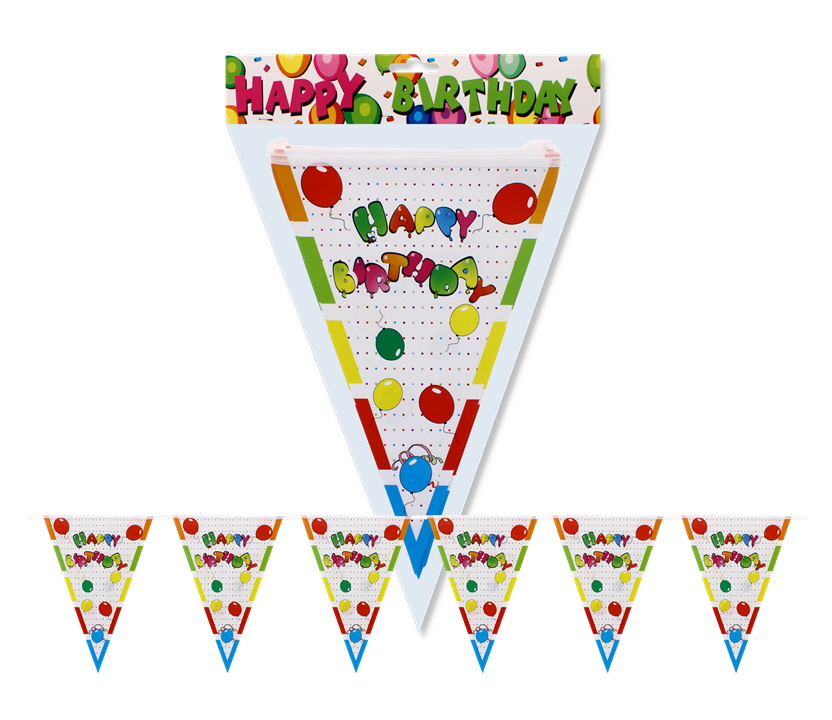 Happy Birthday Polka Dot Printed Balloon Banner