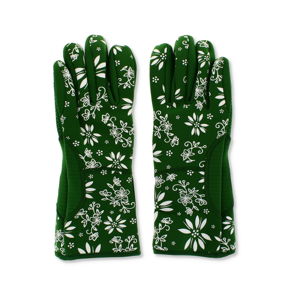 Small Green Floral Print Oven Gloves