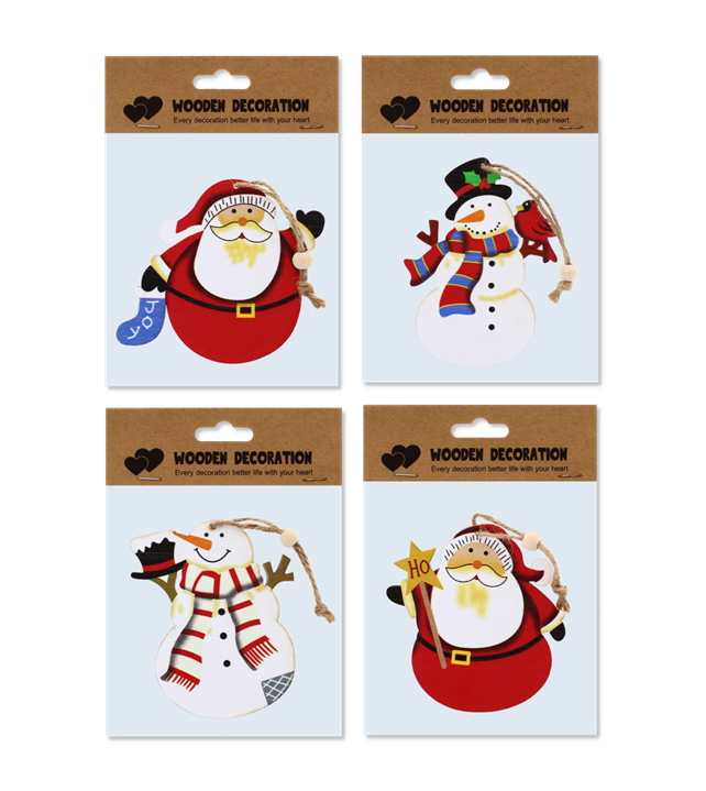 Xmas Wooden Hanging Decor – 4 Designs