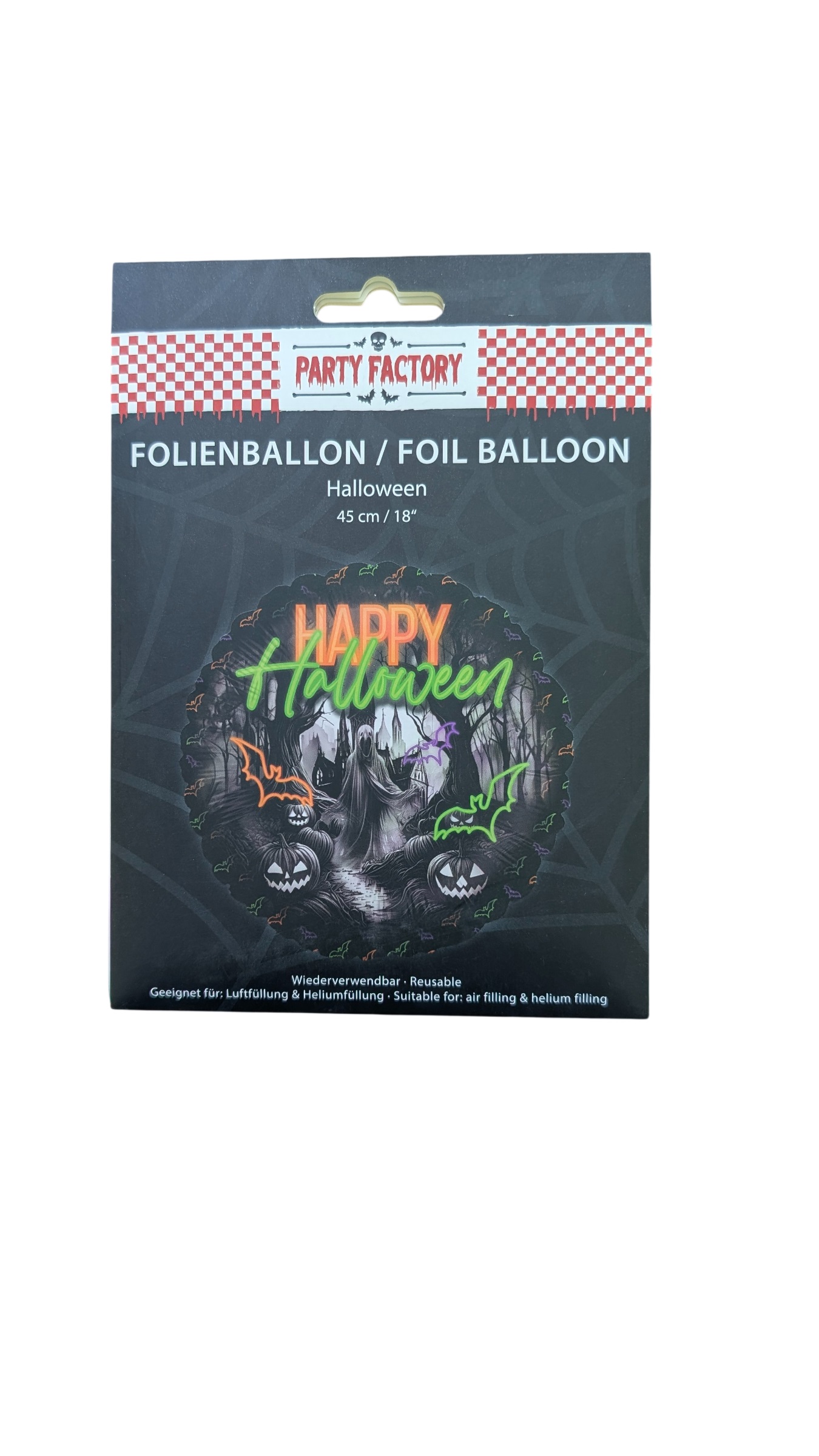 Foil Balloon Happy Halloween Reusable 45cm