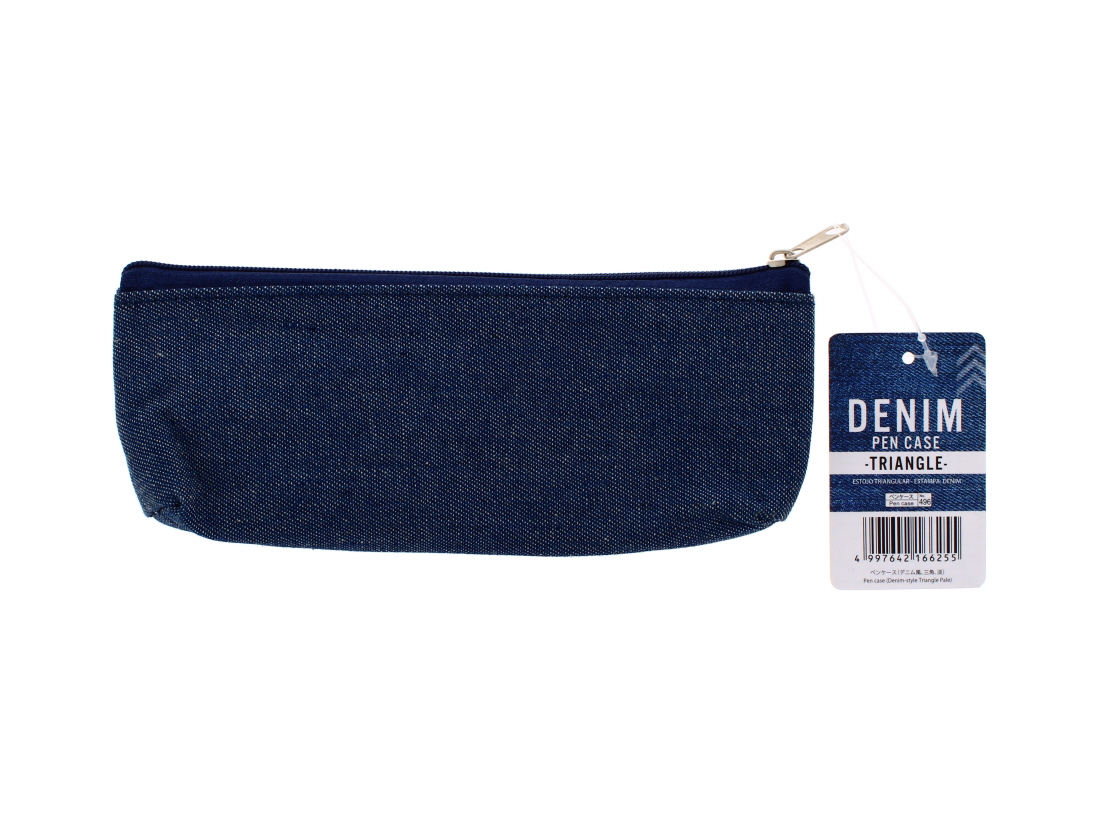 Denim Triangle Pencil Case