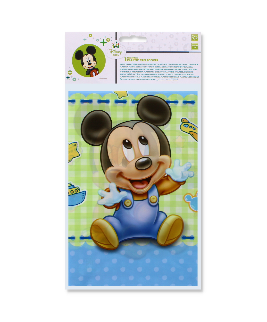 Baby Mickey Birthday Table Cover - 120x180 Cm