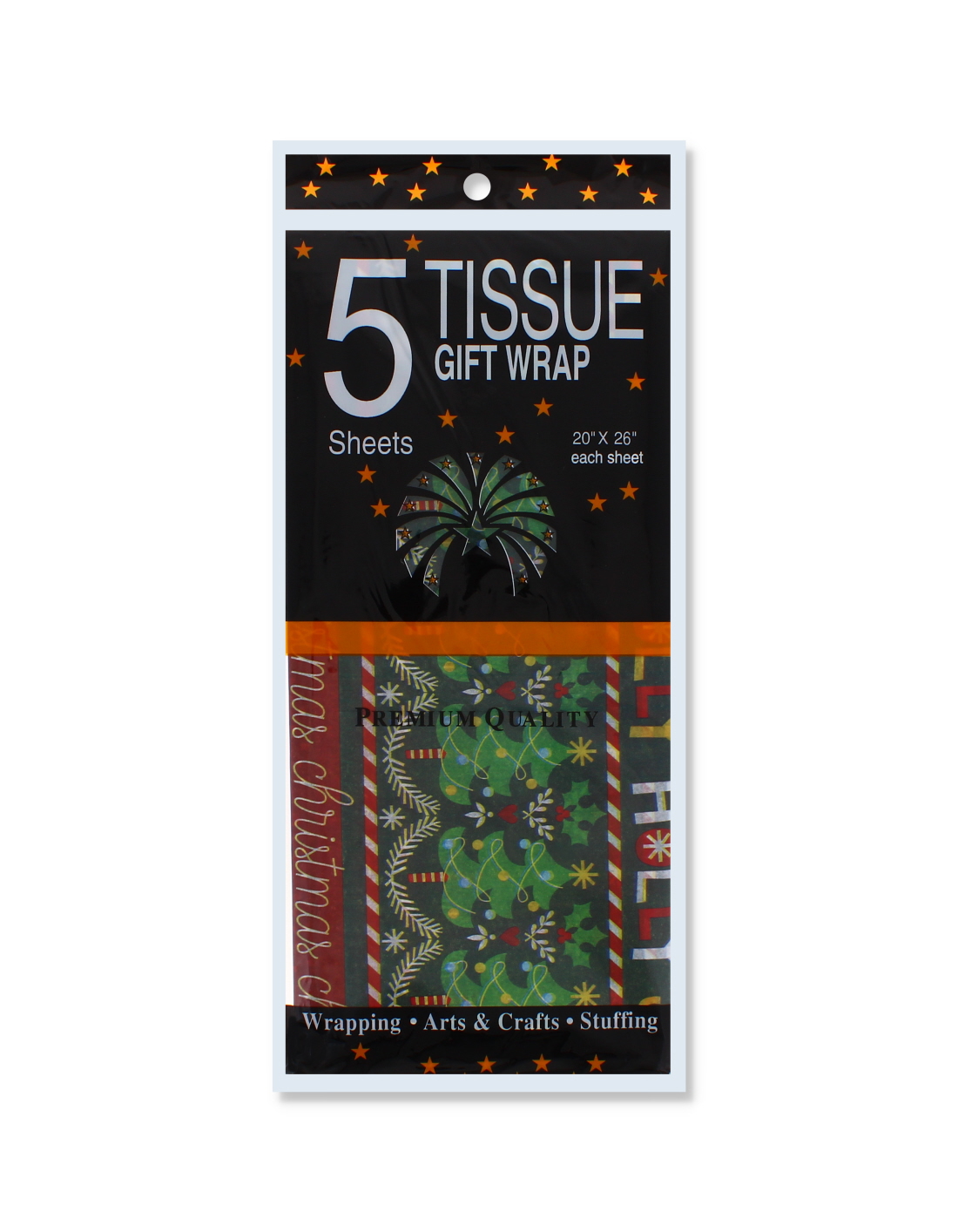 5 Sheet Xmas Tissue Wrap