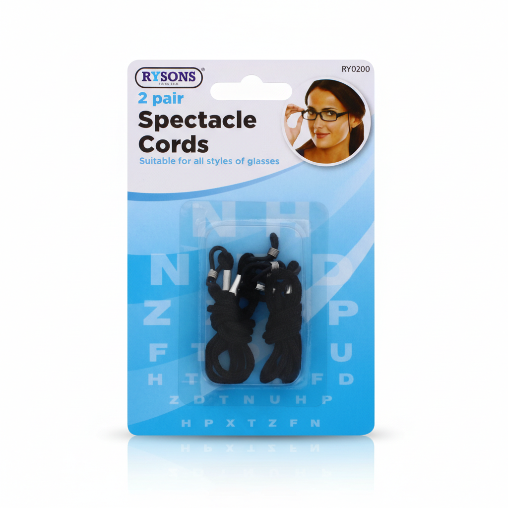 Spectacle String Cord Black 2 Pair