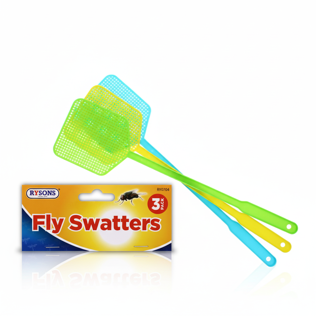 Long Reach Fly Swatters - 3 Pack