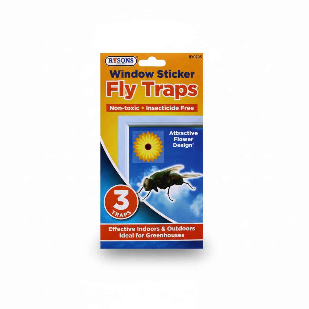 Window Sticker Fly Traps Pack of 3