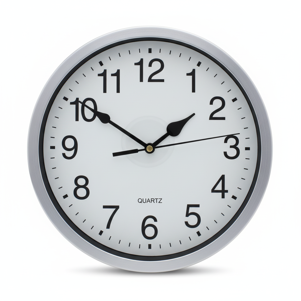 Silver Wall Clock