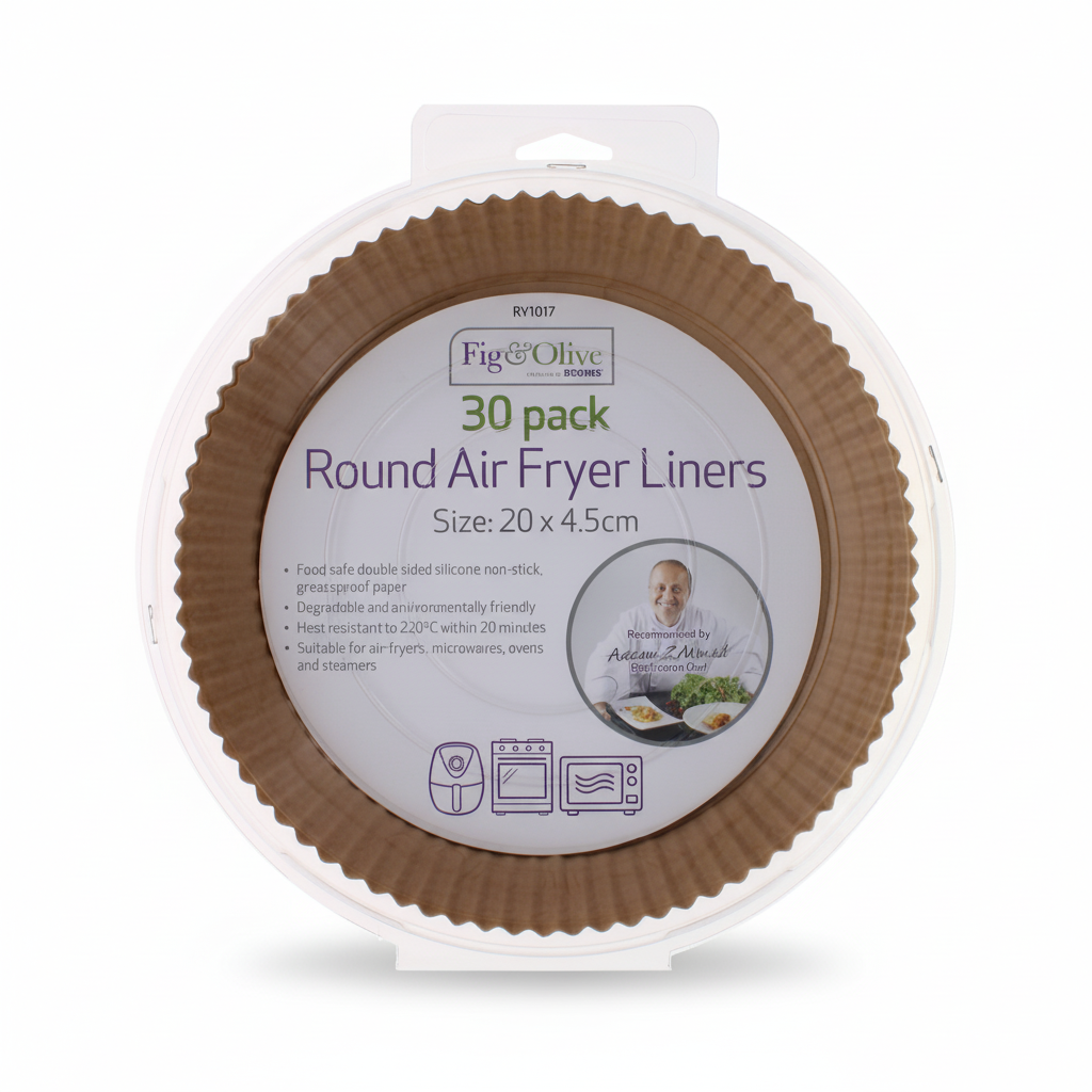 Round Air Fryer Liners 30pk 20x4.5 cm