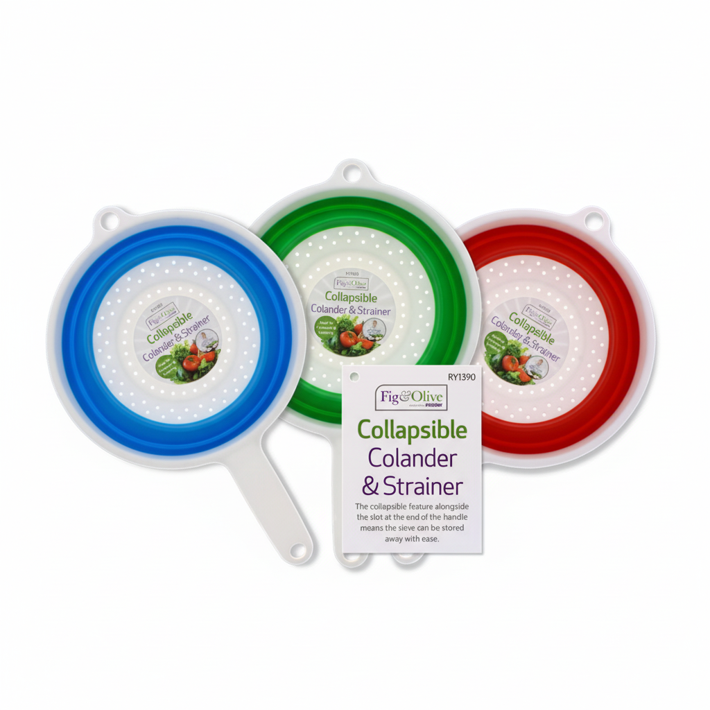 Collapsible Kitchen Colander and Strainer