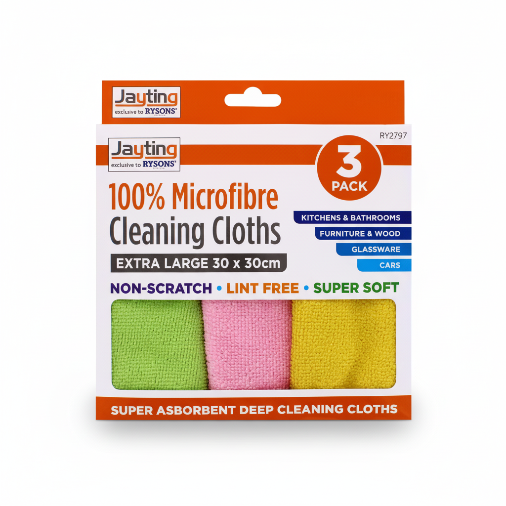 Microfibre Cleaning Cloths 3 Pack