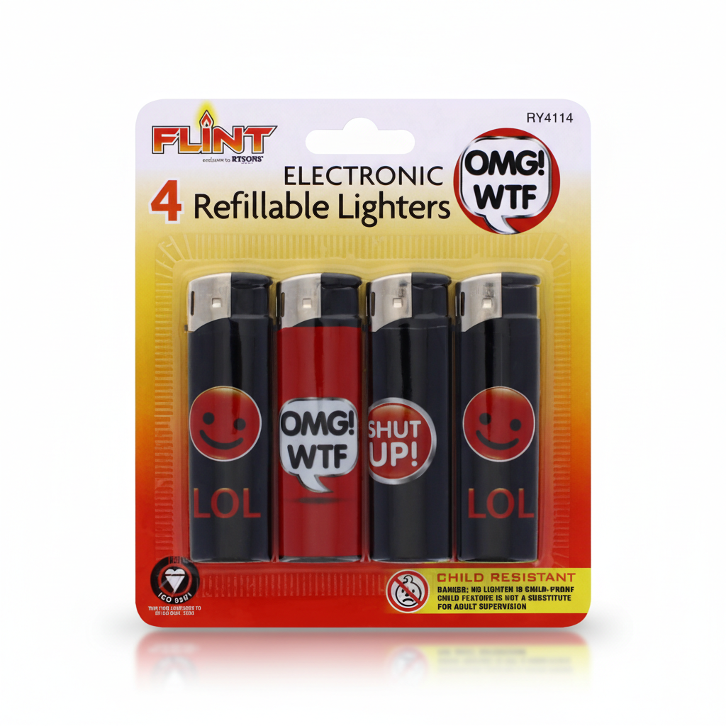Electronic Lighters-Lol 4 Pack