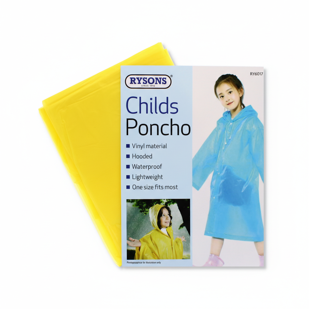 Children's Waterproof Hooded Poncho