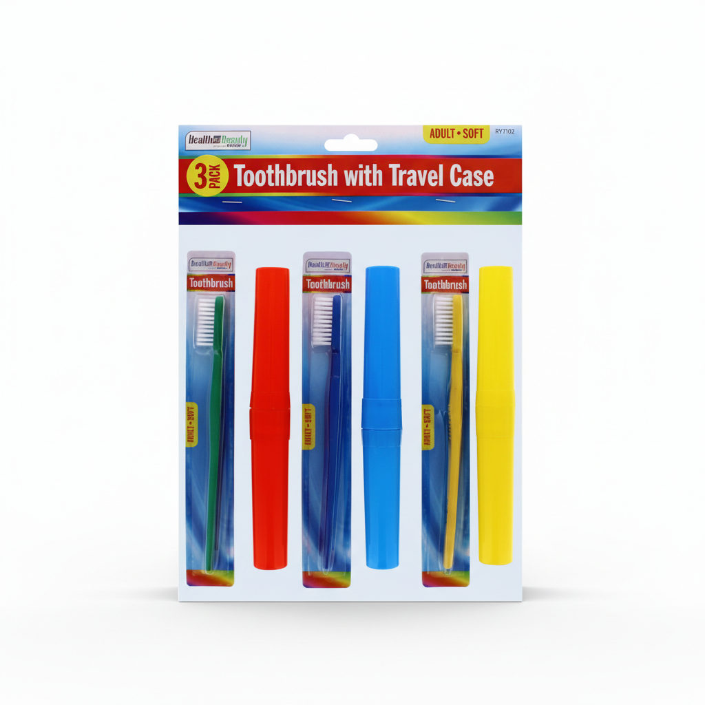 Travel Toothbrush Sets - 3 Pack