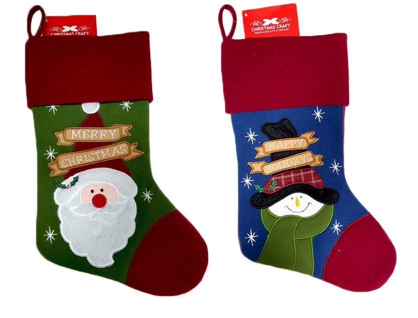 Christmas Craft Stocking Classic Green/Red