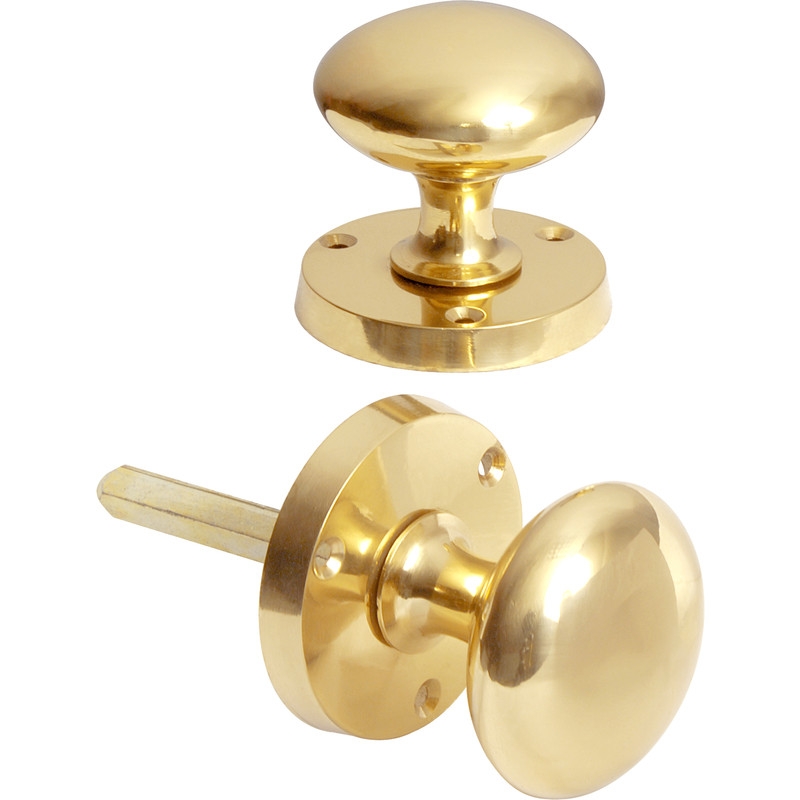 Wholesale 2pc Mortice Knob Victorian Brass 50Mm