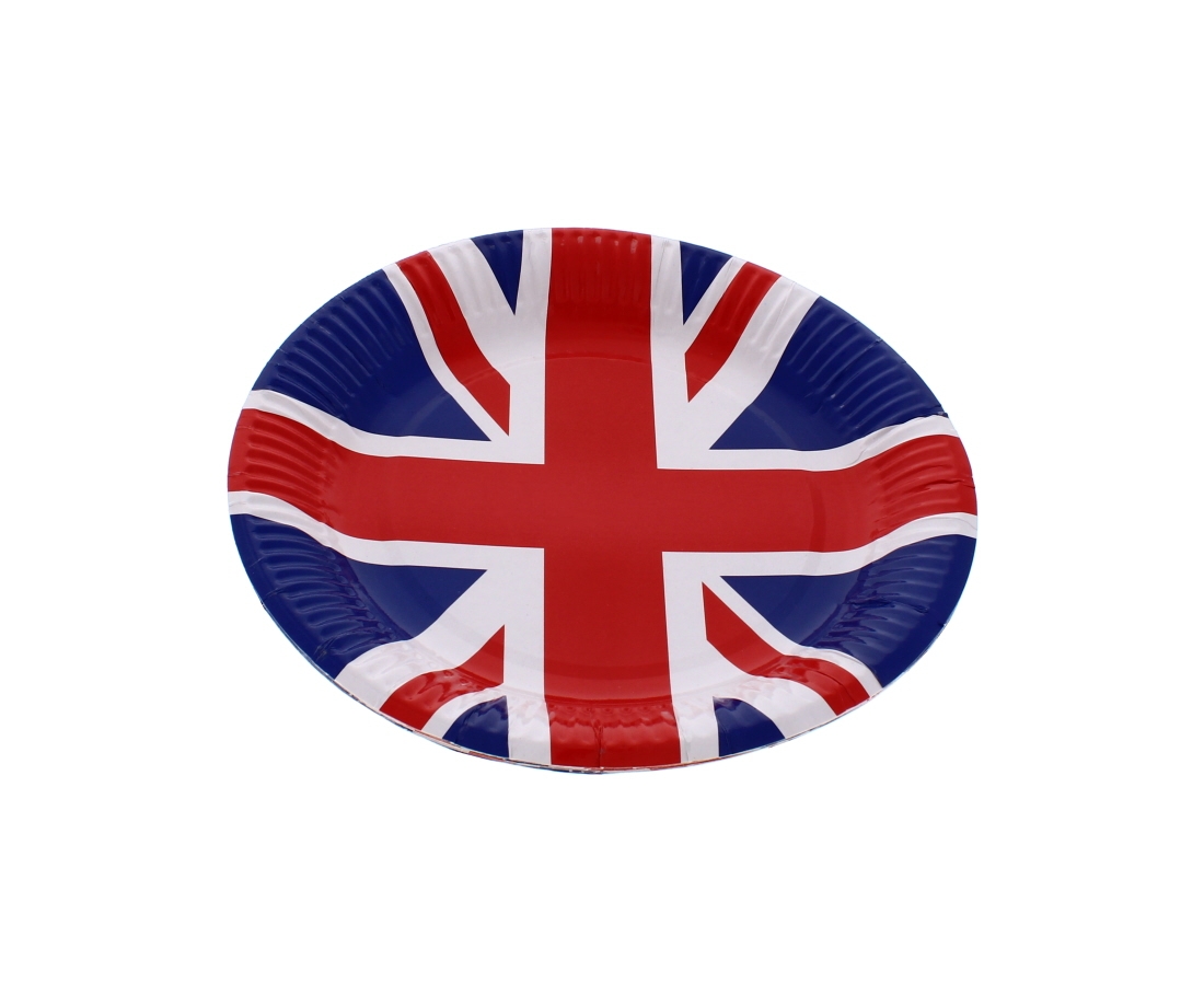 Wholesale Union Jack Paper Plates 8Pack British Decor
