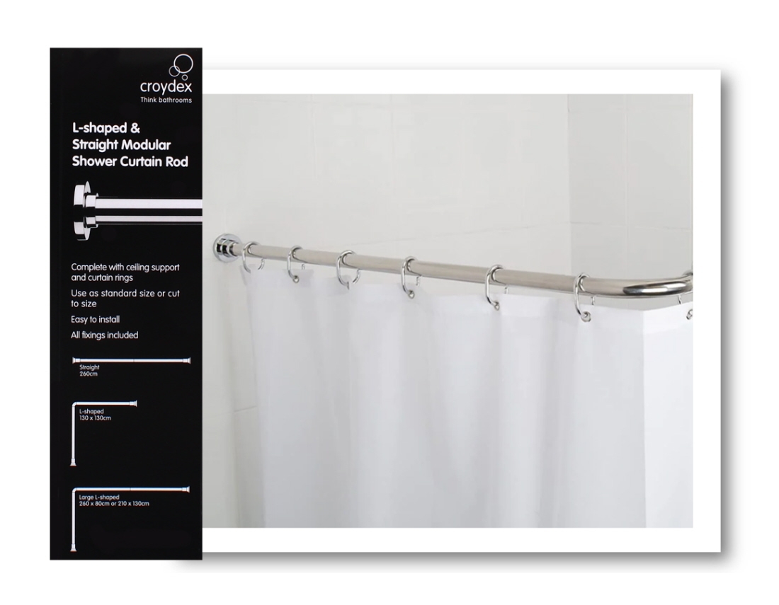 Wholesale Croydex LShaped & Straight Modular Stainless Steel Shower
