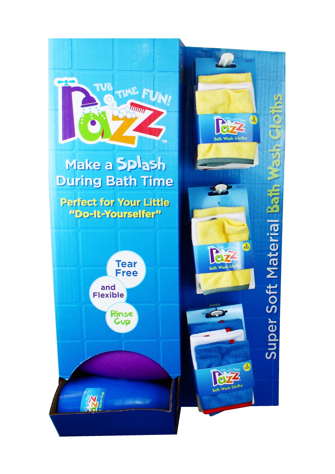 Wholesale Razz Baby Bath Wash Cloths & Rinse Cups