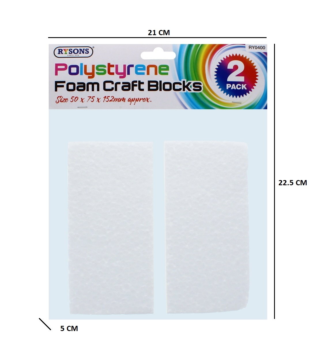 Wholesale Polystyrene Foam Craft Blocks, 2 Pack