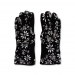 FLORAL PRINT BLACK OVEN GLOVES SMALL