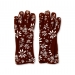 LARGE BROWN FLORAL PRINT OVEN GLOVES
