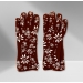 LARGE BROWN FLORAL PRINT OVEN GLOVES