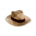 Straw Hat for Men with Brown Ribbon

