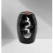 Black Ceramic Backflow Incense Burner with 20 Assorted Cones