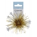 SILVER/GOLD STAR FIREWORK BOW- SELF ADHESIVE