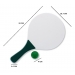 GREEN BEACH TENNIS SET: WOOD BAT & BALL 3 PIECE
